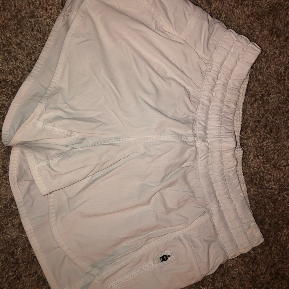 White Lululemon Tracker Shorts